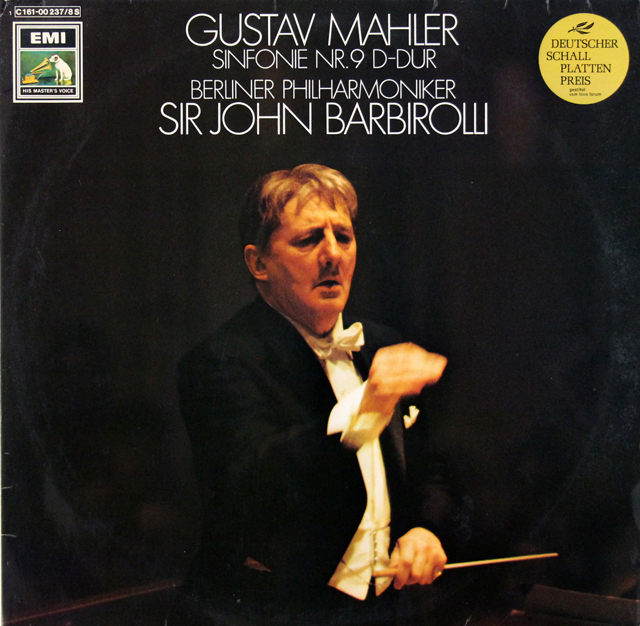 バルビローリのマーラー/交響曲第9番　独EMI　3718　LP レコード