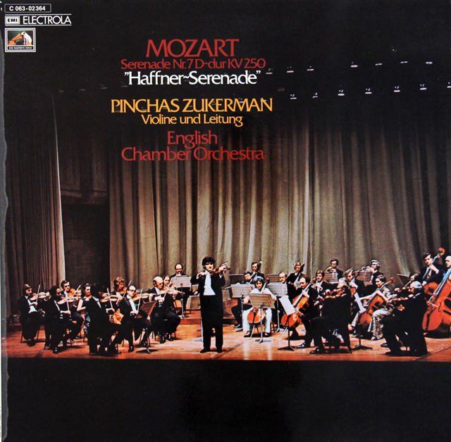 ズッカーマンのモーツァルト/「ハフナー・セレナード」　独EMI　3718　LP レコード