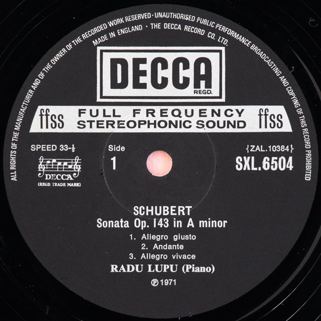 LP レコード オリジナル盤 ルプーのシューベルト/ピアノソナタ14番ほか