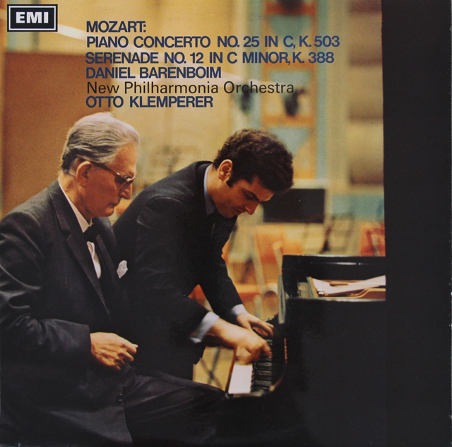 バレンボイム&クレンペラーのモーツァルト/ピアノ協奏曲第25番ほか　英EMI　3720　LP レコード