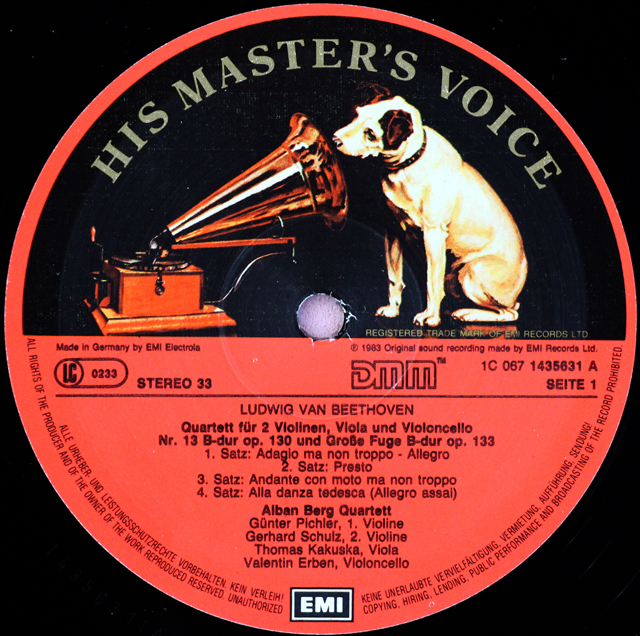 LP レコード アルバン・ベルク四重奏団のベートーヴェン/弦楽四重奏曲