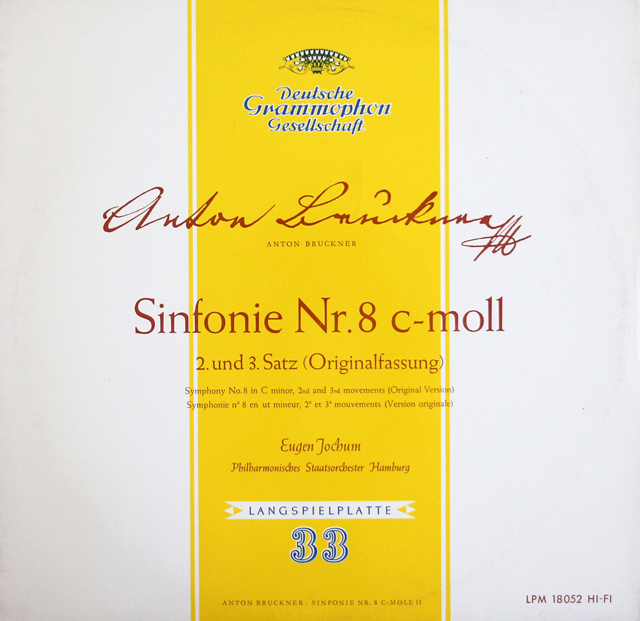 LP レコード ヨッフムのブルックナー/交響曲第8番 独DGG 3721