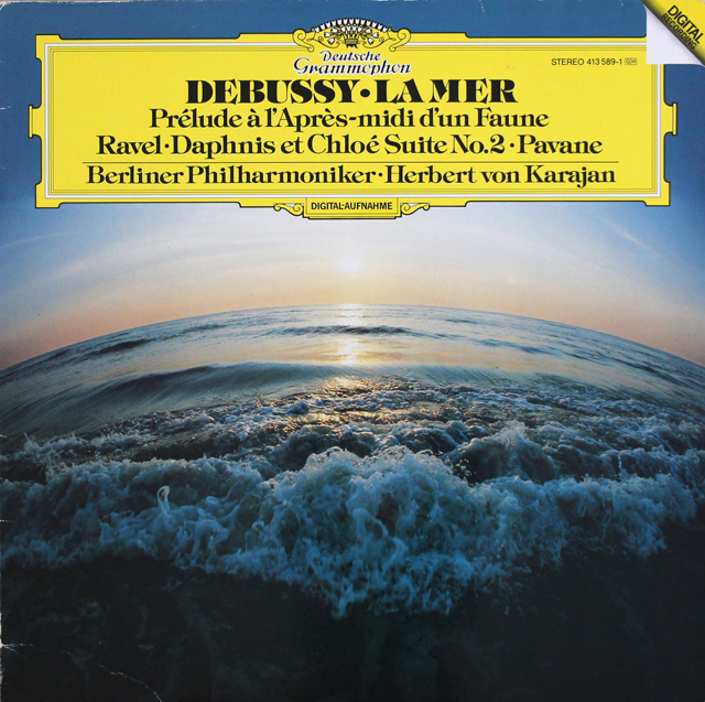 カラヤンのドビュッシー/「海」、「牧神の午後への前奏曲」ほか　独DGG　3721　LP レコード