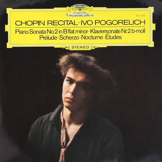 ポゴレリチのショパン/ピアノソナタ第2番ほか　独DGG　3722　LP レコード