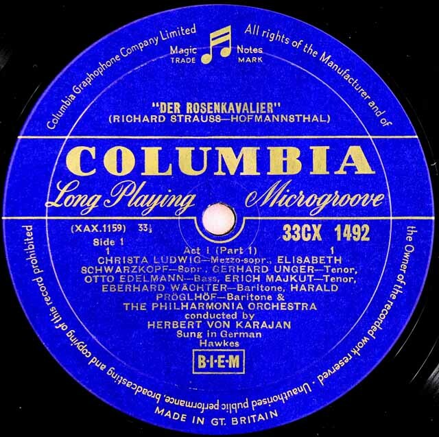 LP レコード オリジナル盤 カラヤンのR.シュトラウス/「ばらの騎士