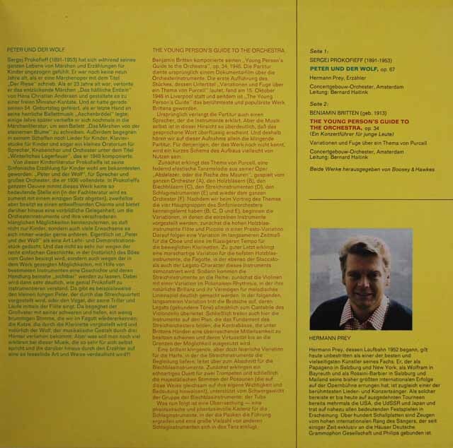 LP レコード ハイティンクの「ピーターと狼」、「青少年のための管弦楽