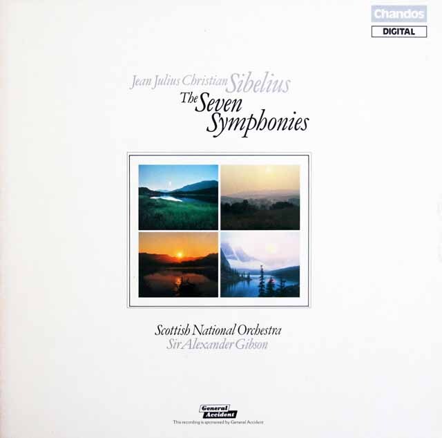 ギブソンのシベリウス/交響曲全集　英CHANDOS　3722　LP レコード