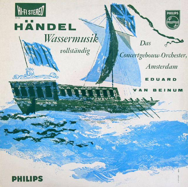 ベイヌムのヘンデル/水上の音楽　蘭PHILIPS　3723　LP レコード