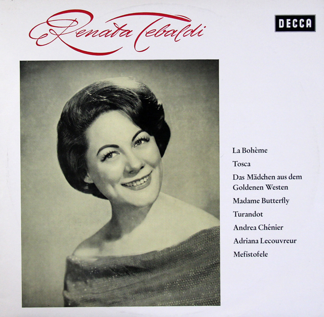 テバルディのプッチーニ、ジョルダーノほかオペラ・アリア集　独DECCA　3724　LP レコード
