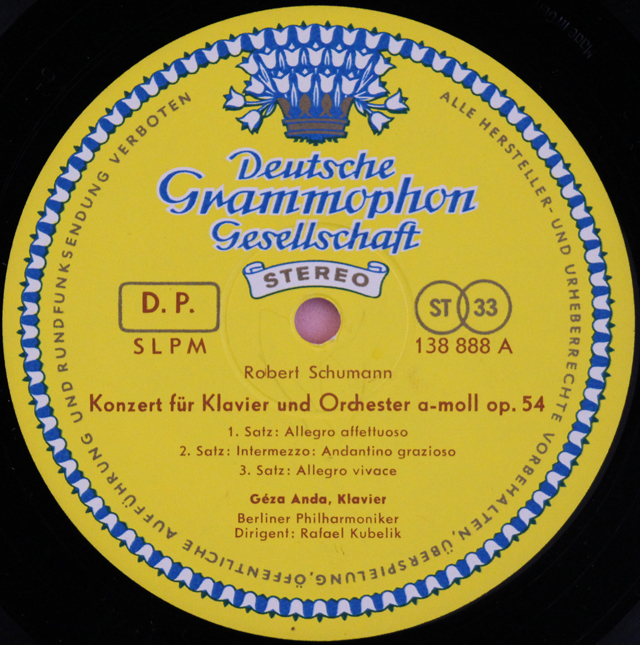 LP レコード 赤ステレオ、独最初期盤 アンダ、クーベリックのグリーグ