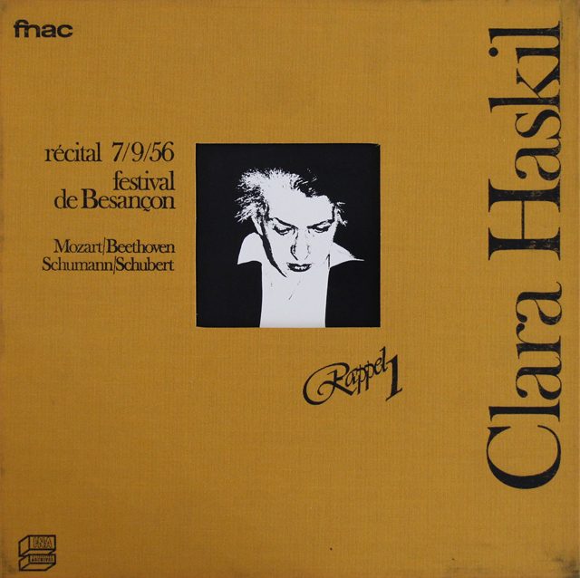 ハスキルの1956年ブザンソン・フェスティバル・リサイタル　仏fnac　3725　LP レコード
