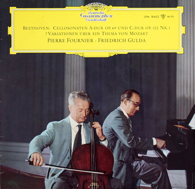 LP レコード モノラル フルニエ、グルダのベートーヴェン/チェロソナタ