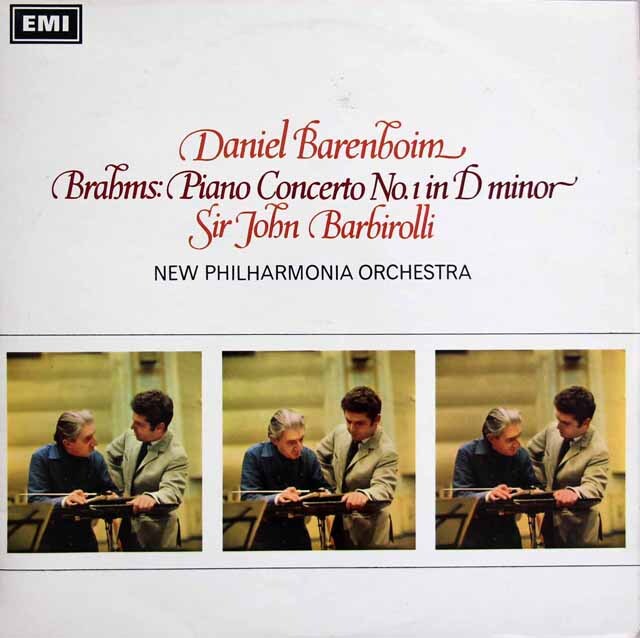 バレンボイム、バルビローリのブラームス/ピアノ協奏曲第1番　英EMI　3726　LP レコード