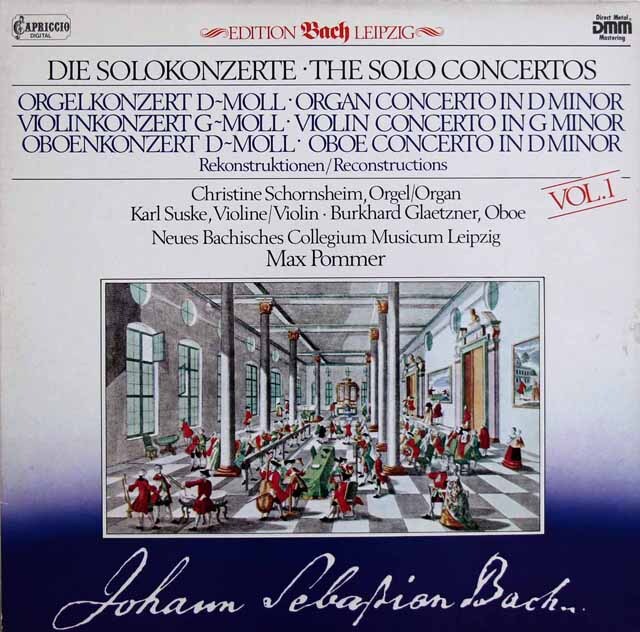 ズスケ、ポマーらの再構成版バッハ/協奏曲集 第1集　独Capriccio　3726　LP レコード