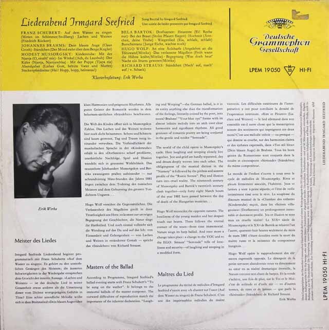 LP レコード フラット盤・独最初期盤・モノラル ゼーフリートの
