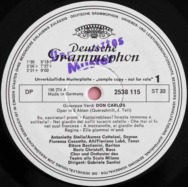 LP レコード 白レーベル/非売品 テストプレス クリストフ、ステッラ