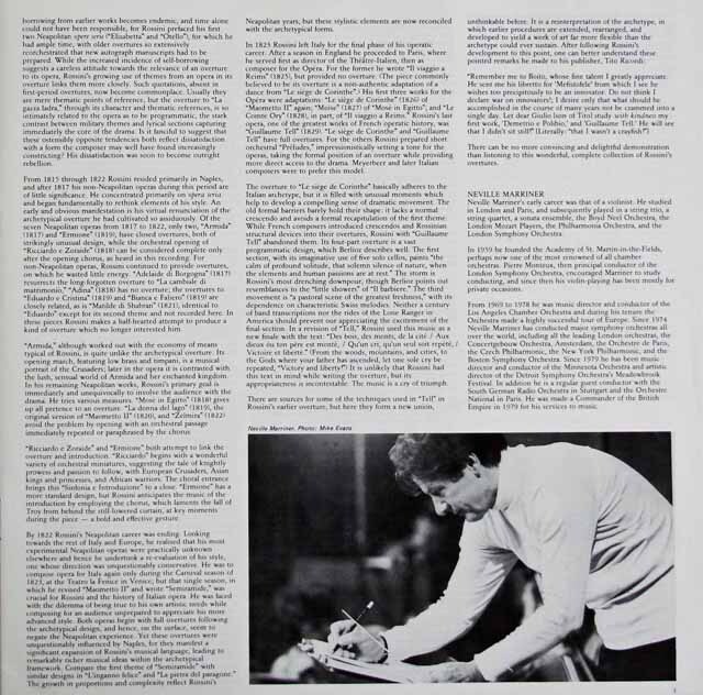 LP レコード マリナー、アカデミーのロッシーニ/序曲全集 蘭PHILIPS 3726