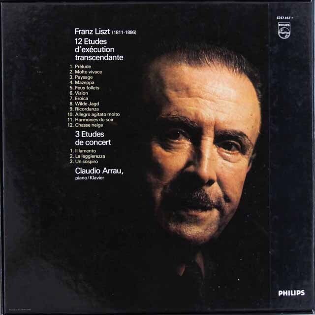 24bit PHILIPS アラウ/リスト:超絶技巧練習曲(全12曲) LP レコード アラウのリスト/「超絶技巧練習曲」ほか 蘭PHILIPS 3726
