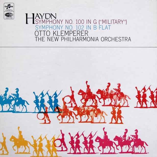 クレンペラーのハイドン/交響曲第100番「軍隊」、第102番　英Columbia　3727　LP レコード