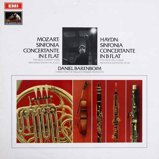 バレンボイムのモーツァルト、ハイドン/協奏交響曲集　英EMI　3727　LP レコード