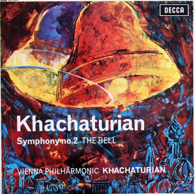 ハチャトゥリアンの自作自演/交響曲第2番「鐘」　英DECCA　3727　LP レコード