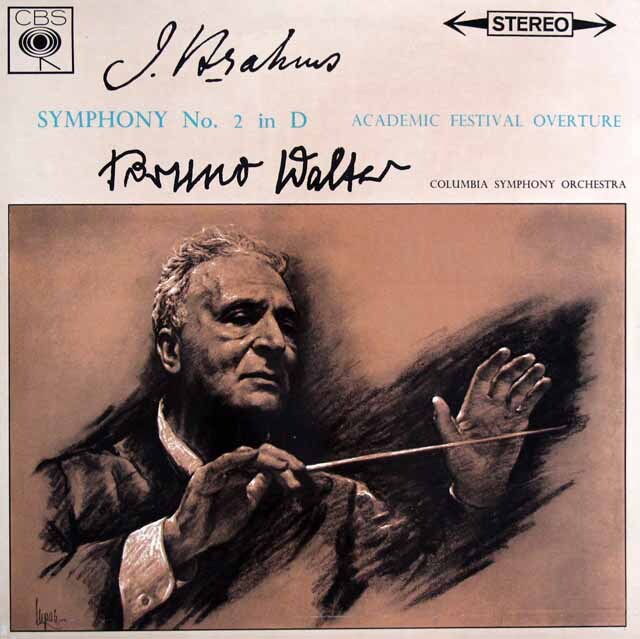 ワルターのブラームス/交響曲第2番ほか　英CBS　3727　LP レコード