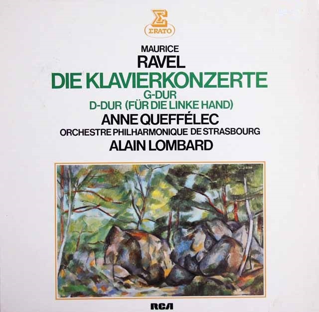 ケフェレック、ロンバールのラヴェル/ピアノ協奏曲集　独ERATO　3727　LP レコード