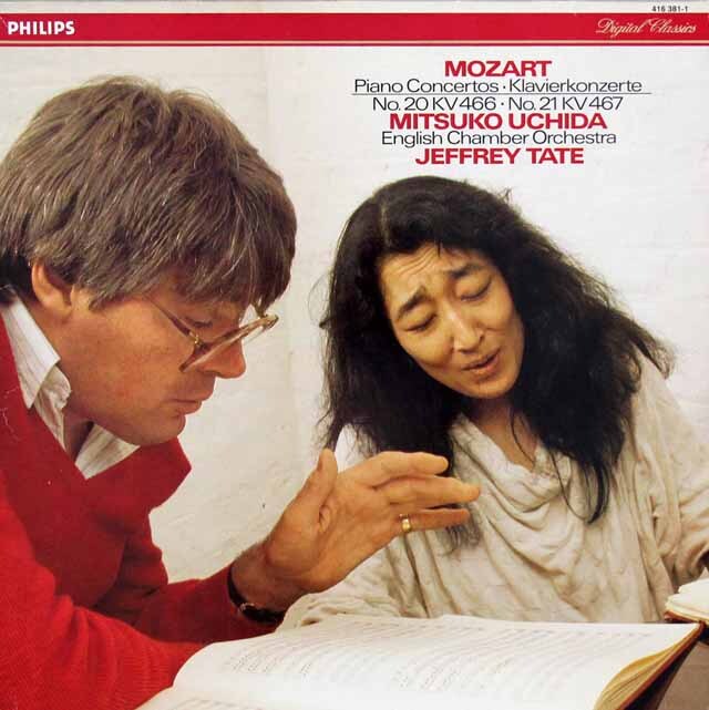 内田、テイトのモーツァルト/ピアノ協奏曲第20、21番　蘭PHILIPS　3727　LP レコード