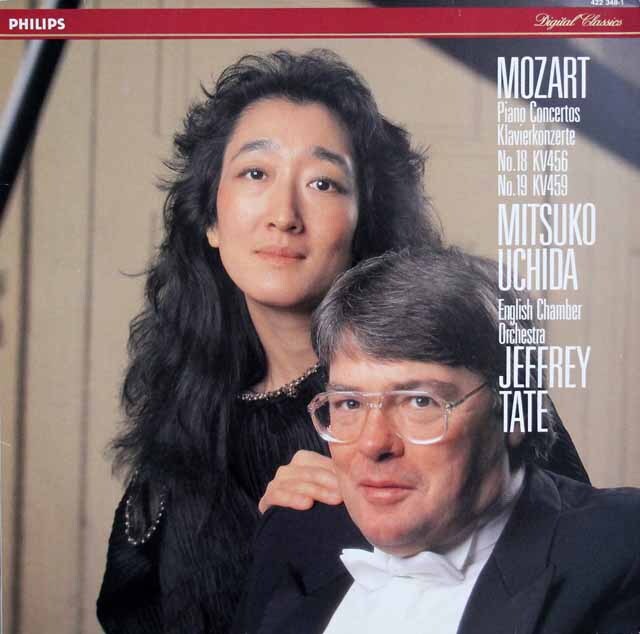 内田、テイトのモーツァルト/ピアノ協奏曲第18、19番　蘭PHILIPS　3727　LP レコード