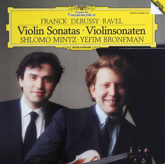 ミンツ、ブロンフマンのフランク、ドビュッシー、ラヴェルらの/ヴァイオリンソナタ　独DGG　3727　LP レコード