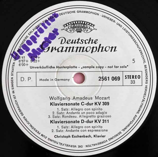 LP エッシェンバッハ  モーツァルト ピアノソナタ  ドイツ盤 7枚組 LP レコード 白レーベル/非売品 テストプレス エッシェンバッハ