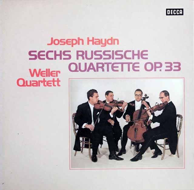 ウェラー四重奏団のハイドン/ロシア四重奏曲集　独DECCA　3727　LP　レコード