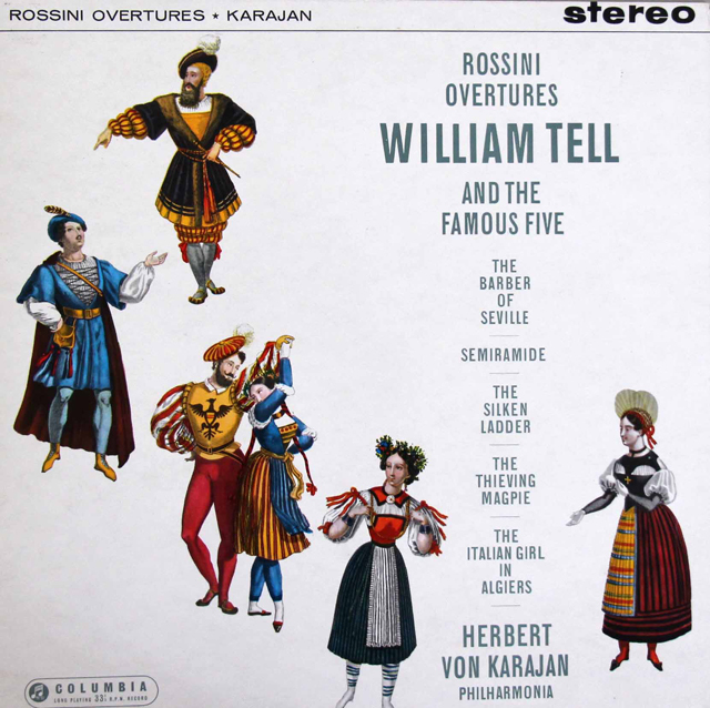 カラヤンのロッシーニ/序曲集　英Columbia　 3728　LP レコード