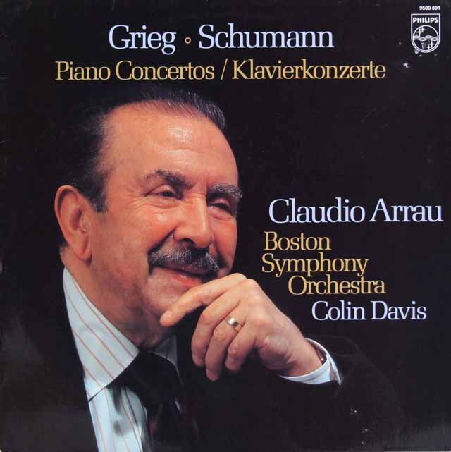 アラウ、デイヴィスのグリーグ、シューマン/ピアノ協奏曲集　蘭PHILIPS　3729　LP レコード