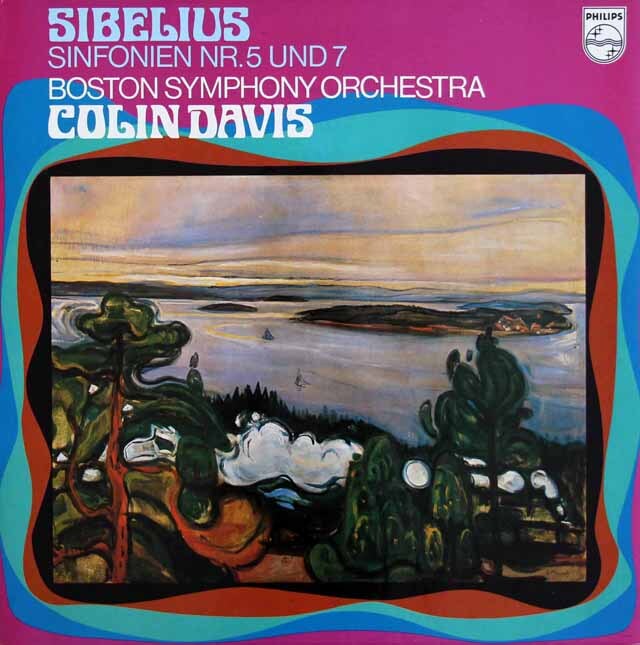 デイヴィスのシベリウス/交響曲第5、7番　蘭PHILIPS　3729　LP レコード