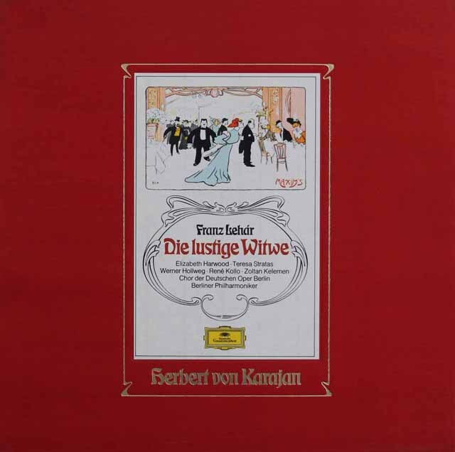 カラヤンのレハール/喜歌劇「メリー・ウィドウ」全曲　独DGG　3729　LP レコード