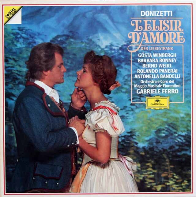 フェッロのドニゼッティ/「愛の妙薬」全曲　独DGG　3729　LP レコード