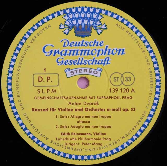 LP レコード 独最初期盤 パイネマンのドヴォルザーク