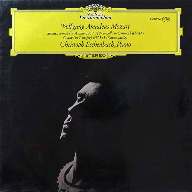 エッシェンバッハのモーツァルト/ピアノソナタ集　独DGG　3730　LP レコード