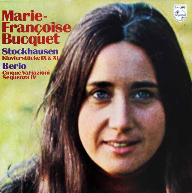 ビュケのシュトックハウゼン、ベリオ/ピアノ作品集　蘭PHILIPS　3730　LP レコード