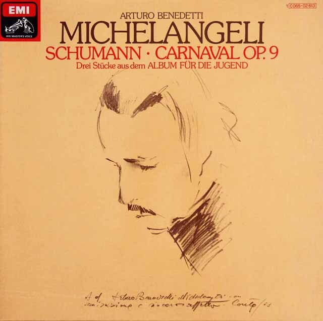 【独最初期盤】　ミケランジェリのシューマン/「謝肉祭」ほか　独EMI　3730　LP レコード