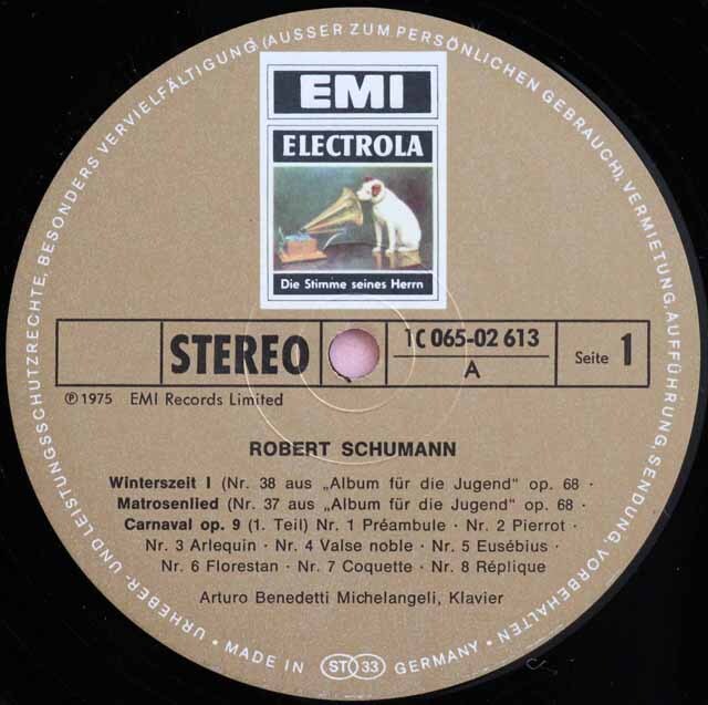 LP レコード ミケランジェリのシューマン/「謝肉祭」ほか 独EMI 3730