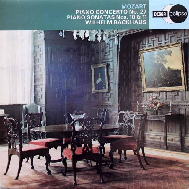 バックハウス&ベームのモーツァルト/ピアノ協奏曲第27番ほか　英DECCA　3730　LP レコード