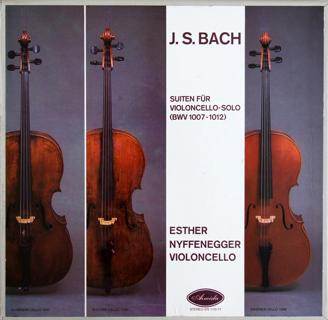 【オリジナル盤】　ニッフェネッガーのバッハ/無伴奏チェロ組曲全集　独Armida　3730　LP レコード