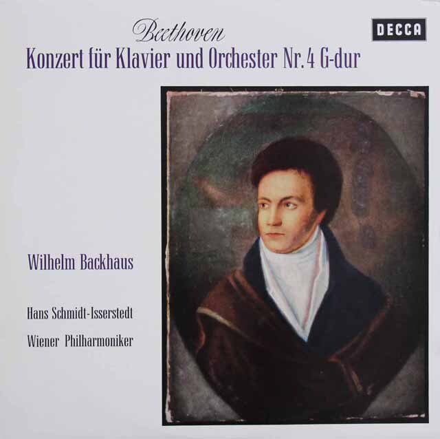 バックハウス、イッセルシュテットのベートーヴェン/ピアノ協奏曲第4番　独DECCA　3731　LP レコード