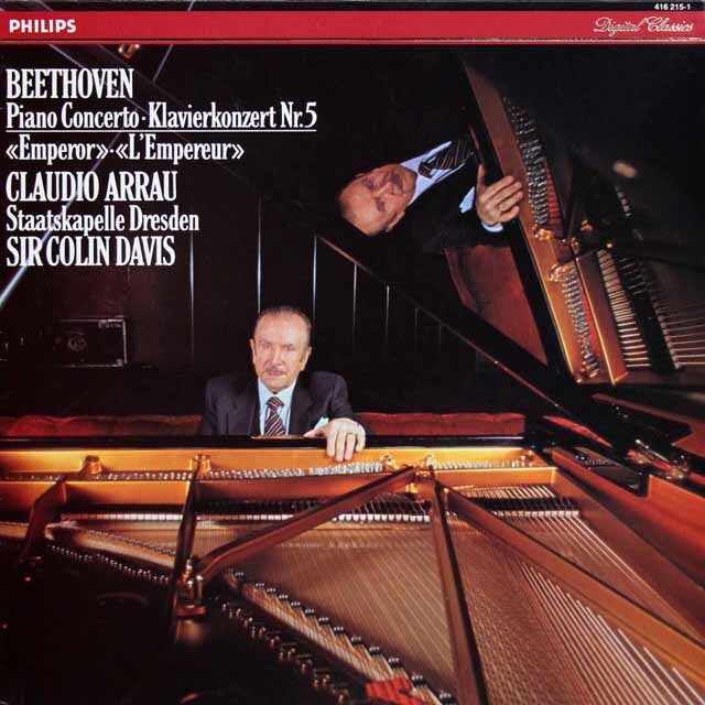 アラウ、デイヴィスのベートーヴェン/ピアノ協奏曲第5番「皇帝」　蘭PHILIPS　3731　LP レコード