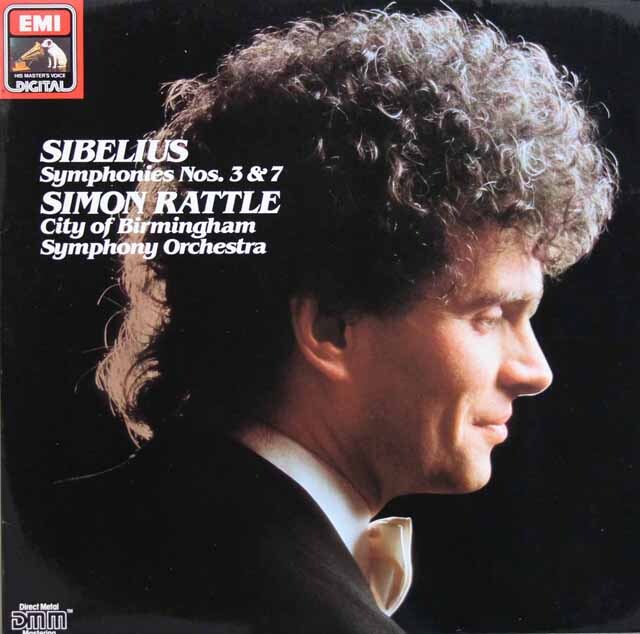 ラトルのシベリウス/交響曲第3、7番　独EMI　3731　LP レコード