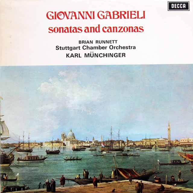 【オリジナル盤】　ミュンヒンガーのガブリエリ/「ソナタとカンツォーナ」　英DECCA　3731　LP レコード