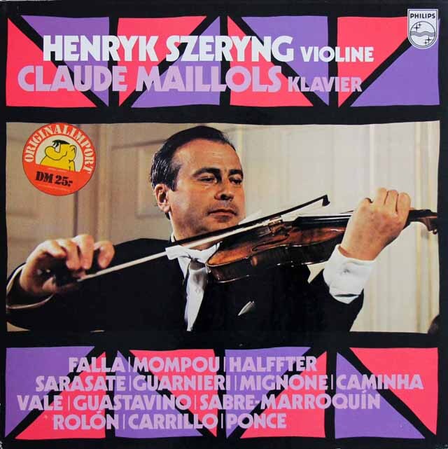 シェリング&マイヨールの「ヴァイオリン小品集」　蘭PHILIPS　3731　LP レコード