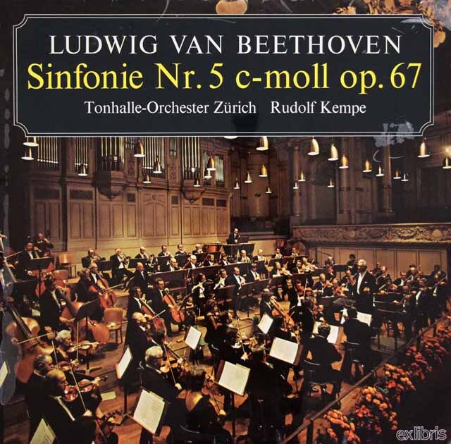 【オリジナル盤】　ケンペのベートーヴェン/交響曲第5番「運命」　スイスexlibris　3731　LP レコード